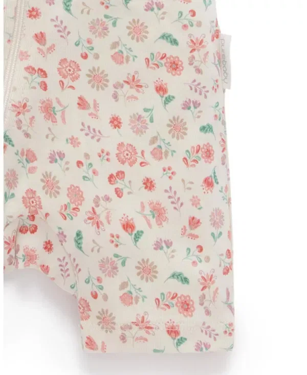 Детский комбинезон-боди с коротким рукавом 2 шт Purebaby, Emilia Print — фото 4
