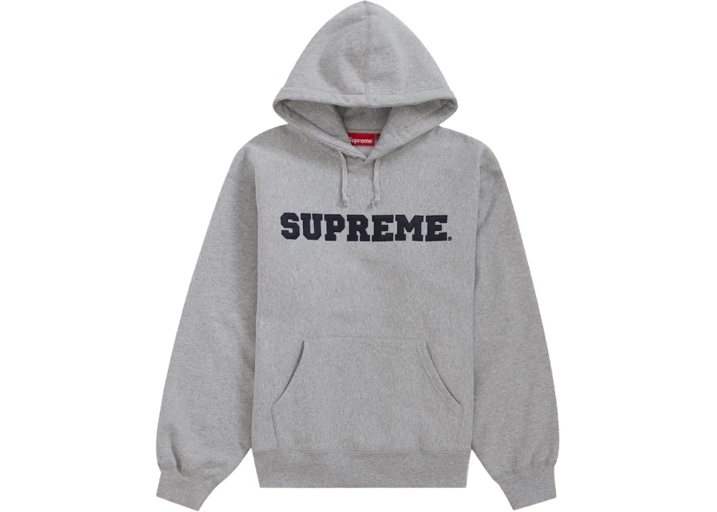 Мужской худи с принтом Supreme Collegiate, Heather Grey