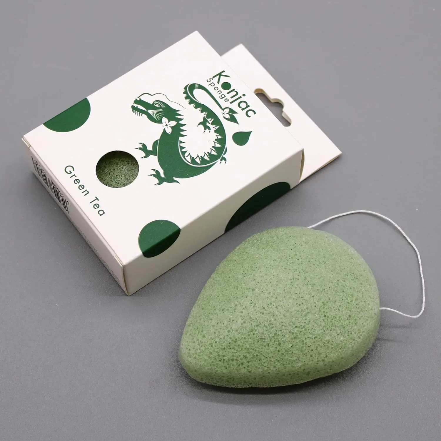 Конжаковая губка Green Tea Protective, Teardrop, Green Generic — фото 2