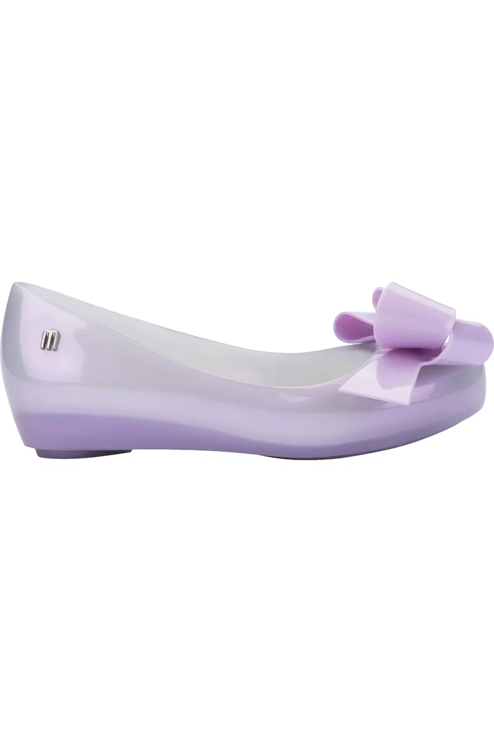 Детские туфли балетки на плоской подошве с бантом Ultragirl Classic Flat Mini Melissa, Pearly Lilac — фото 3