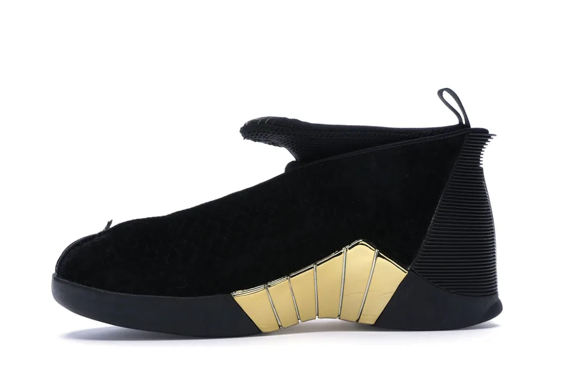 Детские кроссовки Lifestyle Jordan 15 Retro Jordan, Black/White-Metallic Gold — фото 3