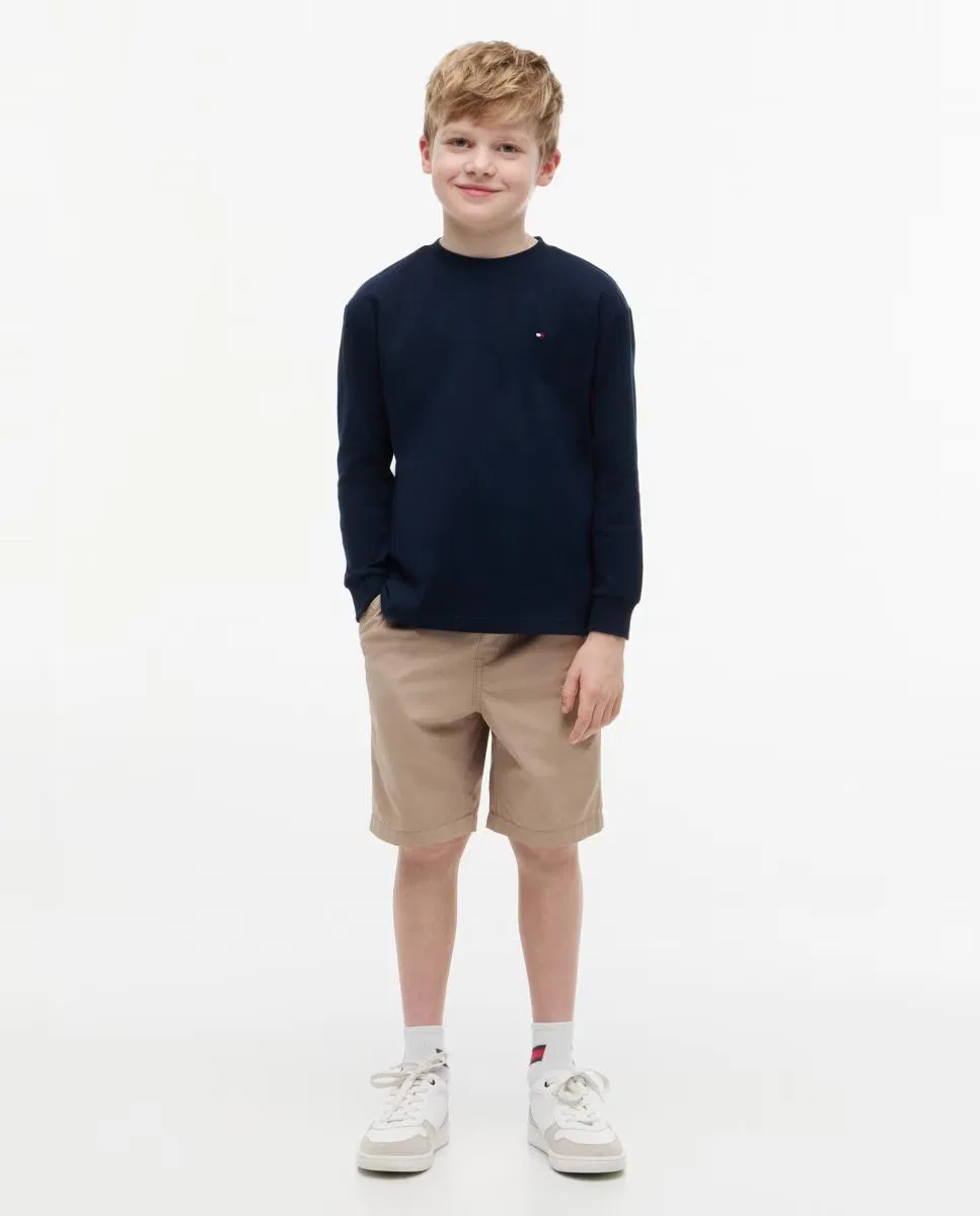 Детская футболка с длинным рукавом, Bandera Pecho, Tommy Hilfiger, синий — фото 4