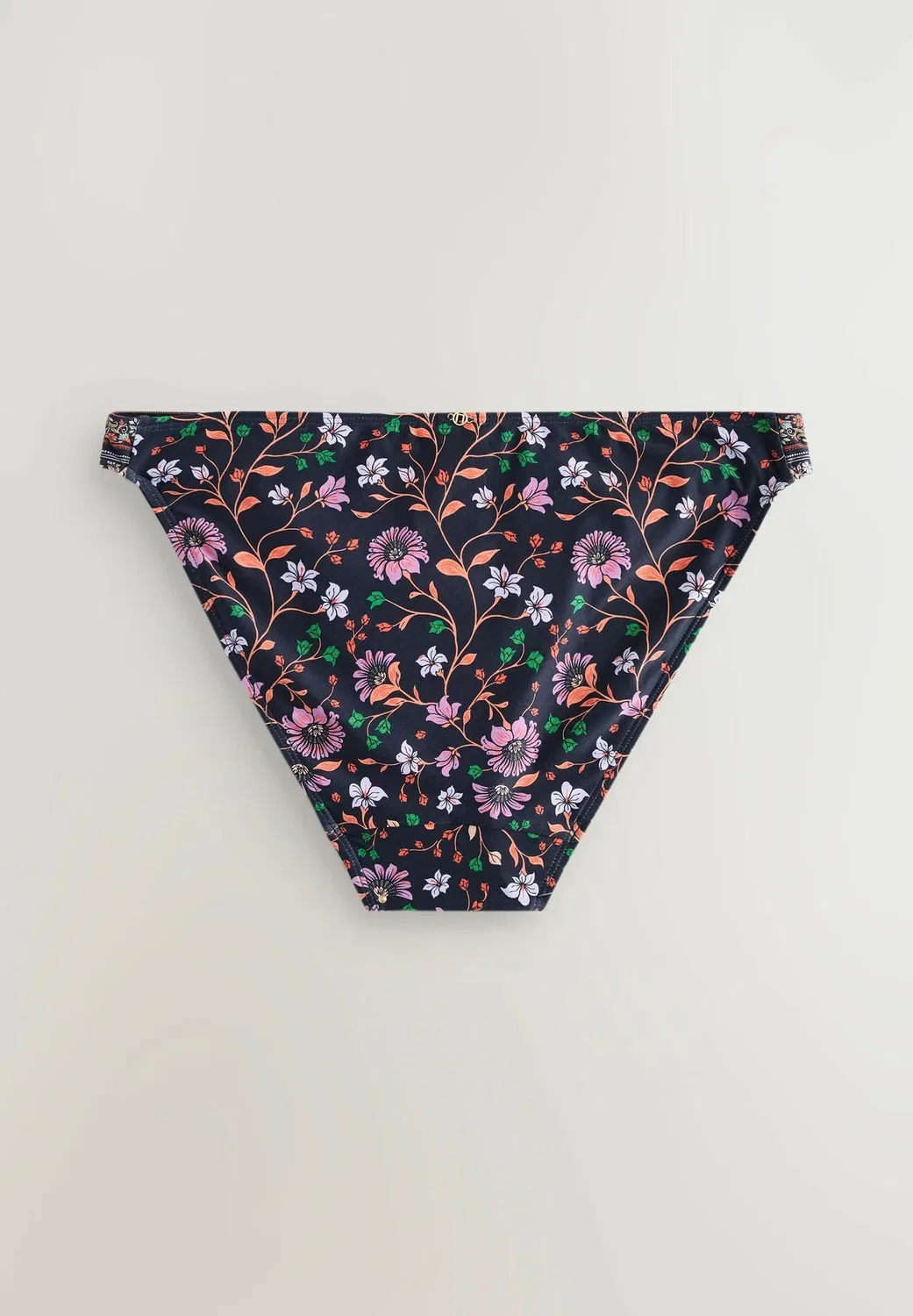 Трусики от бикини с высоким вырезом - плавки от бикини Next, Navy Pink Floral Print — фото 3