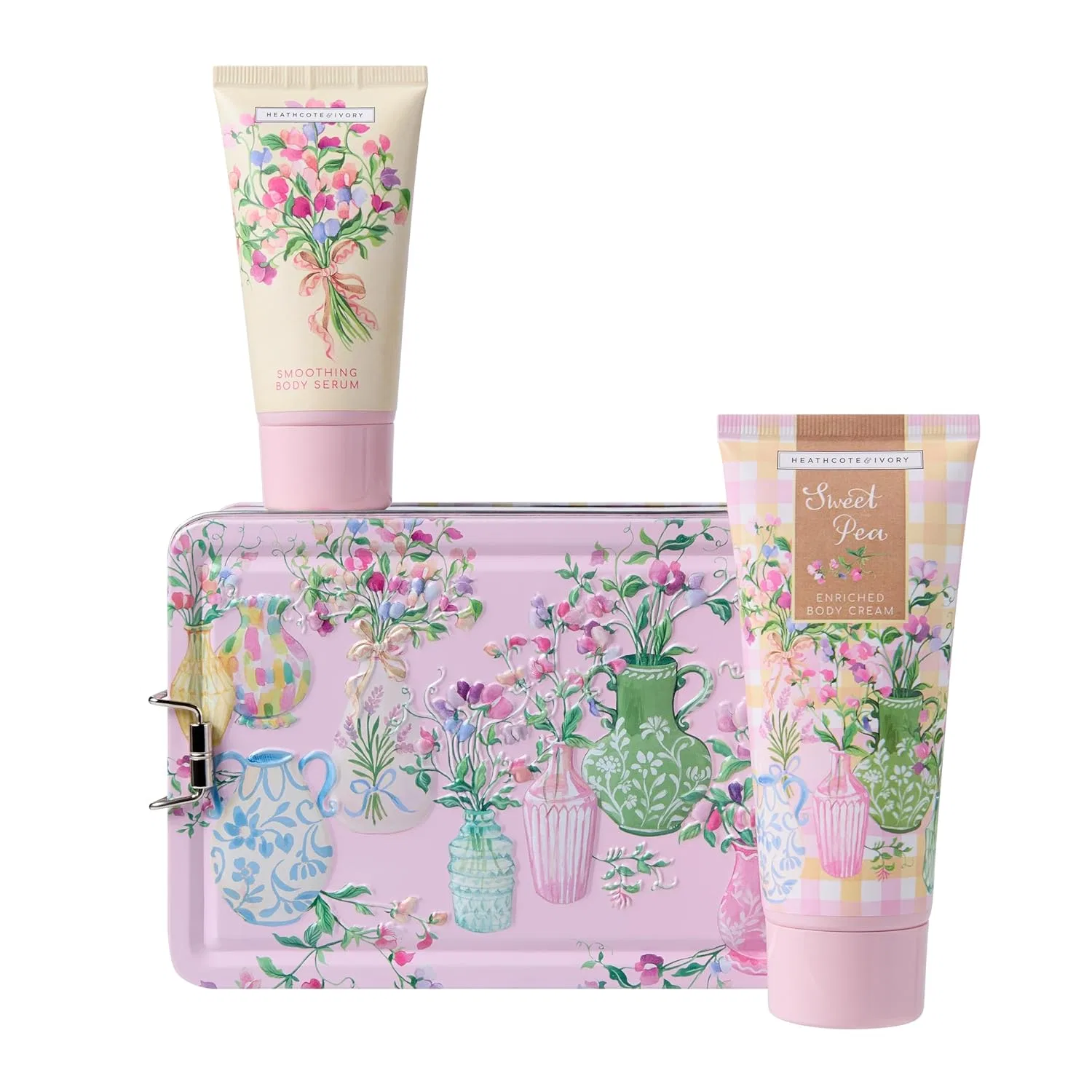 Набор для ухода за кожей Sweet Pea, Heathcote & Ivory, крем 100 мл и сыворотка 50 мл