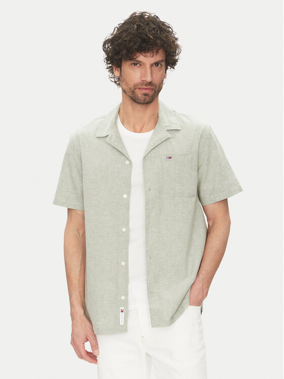

Рубашка обычного кроя DM0DM20895 Tommy Jeans, зеленый