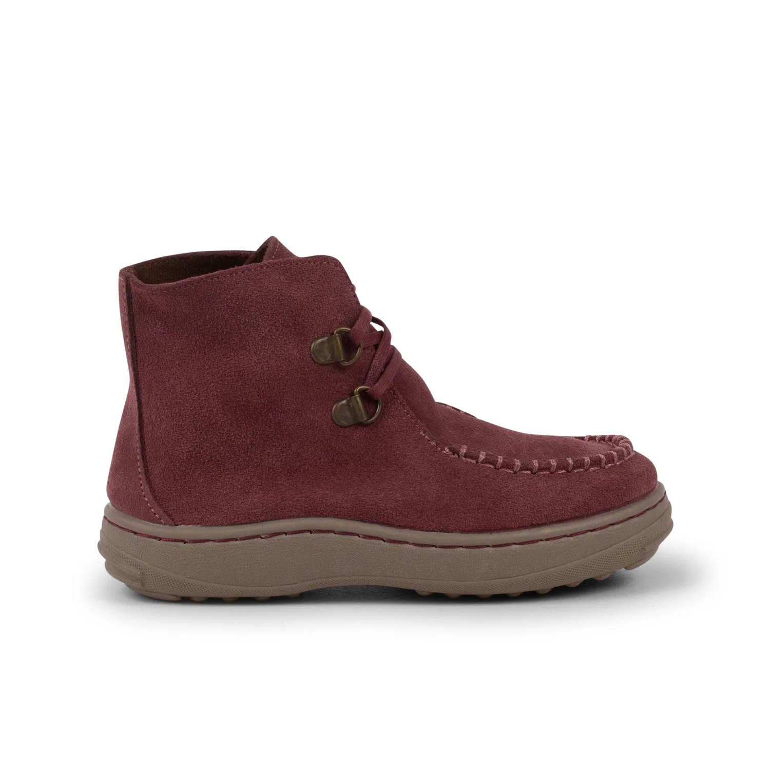 Детские ботинки для мальчиков со шнуровкой Pisamonas Indian Boots With Laces and Non-slip Sole, Aubergine