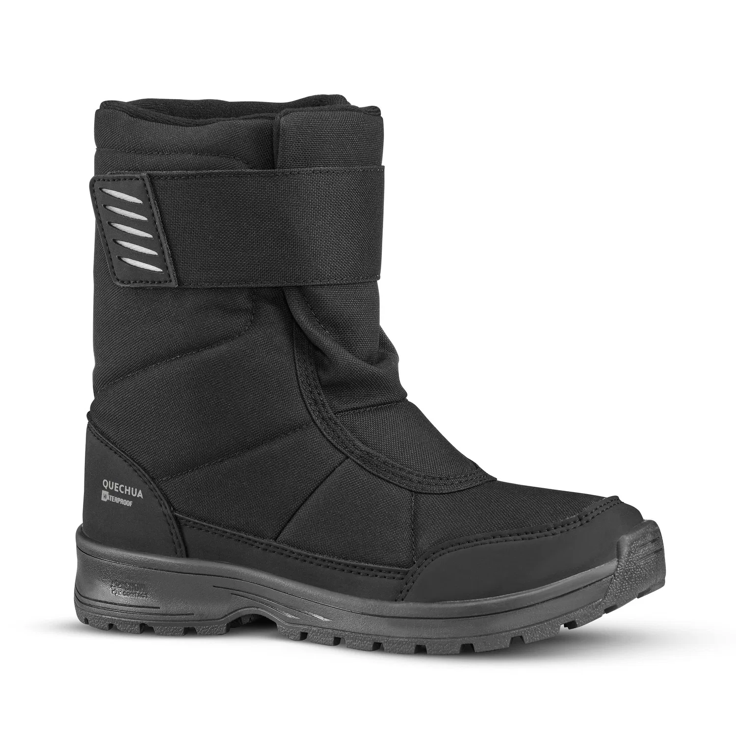 Детские зимние ботинки на липучке SH100 Quechua, Rauchschwarz