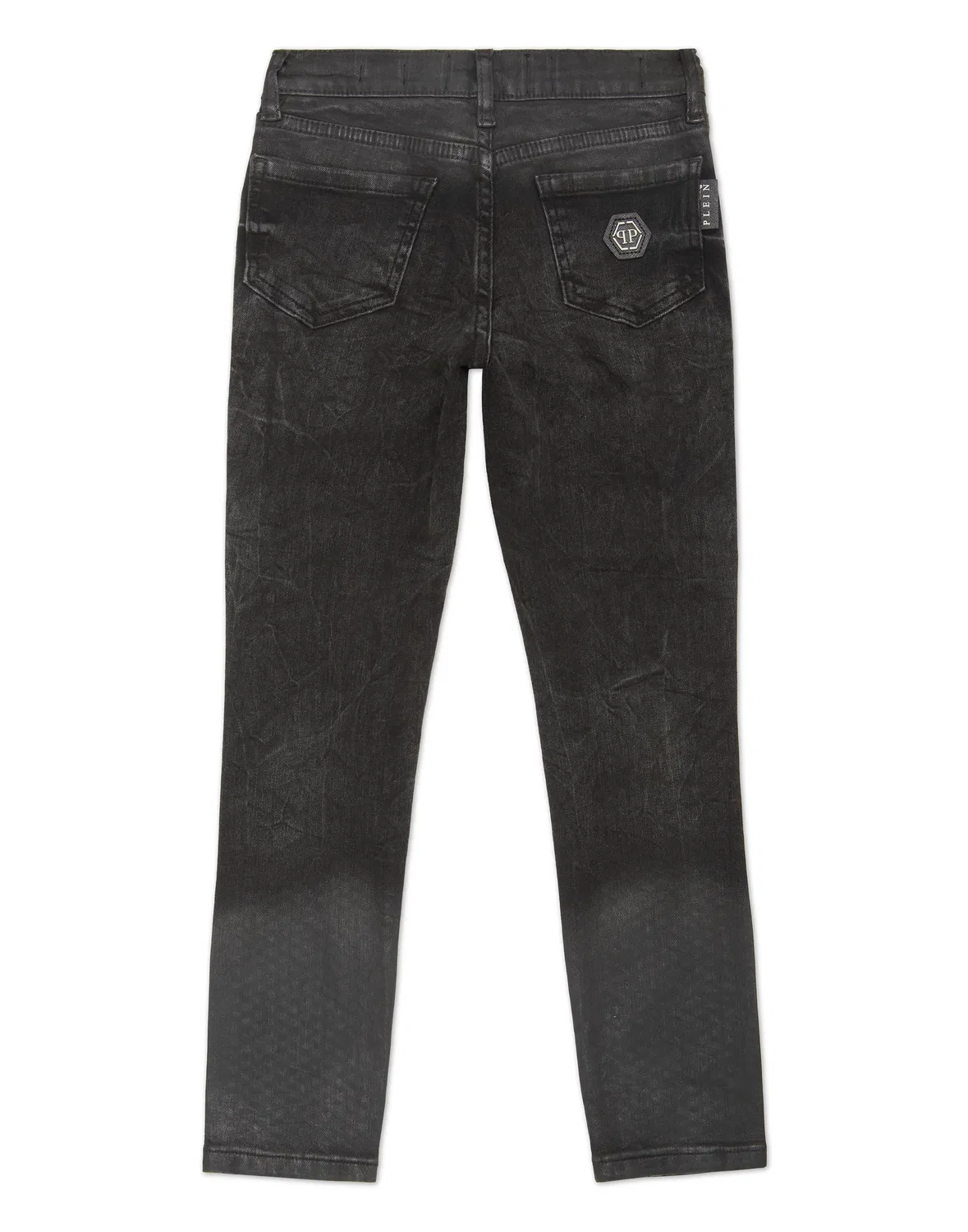 Детские леггинсы-джинсы с декором стразами Denim Strass Jeggins PHILIPP PLEIN, Grisailleturquoise — фото 3