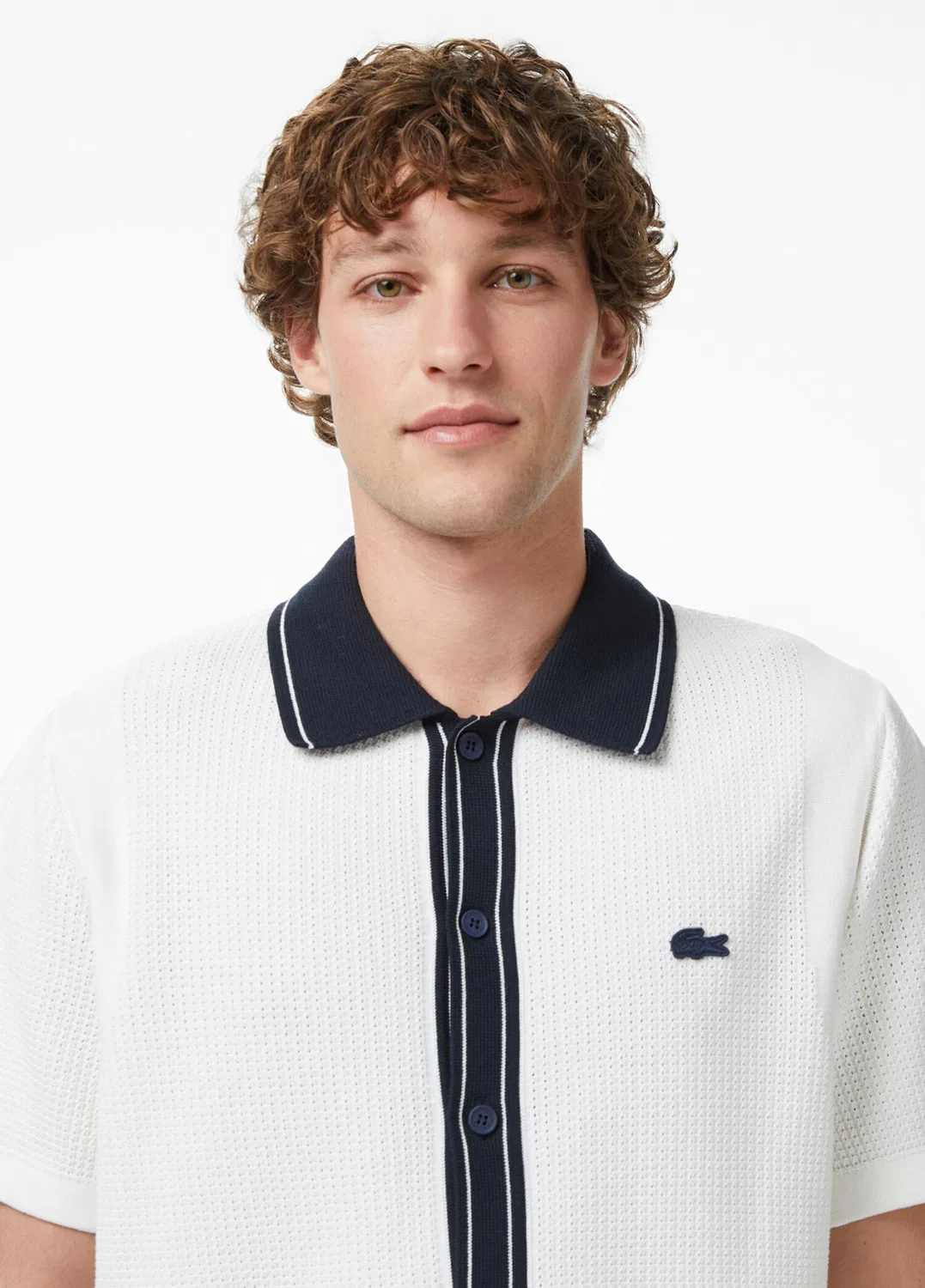 Трикотажный джемпер Lacoste Classic Fit, белый — фото 2