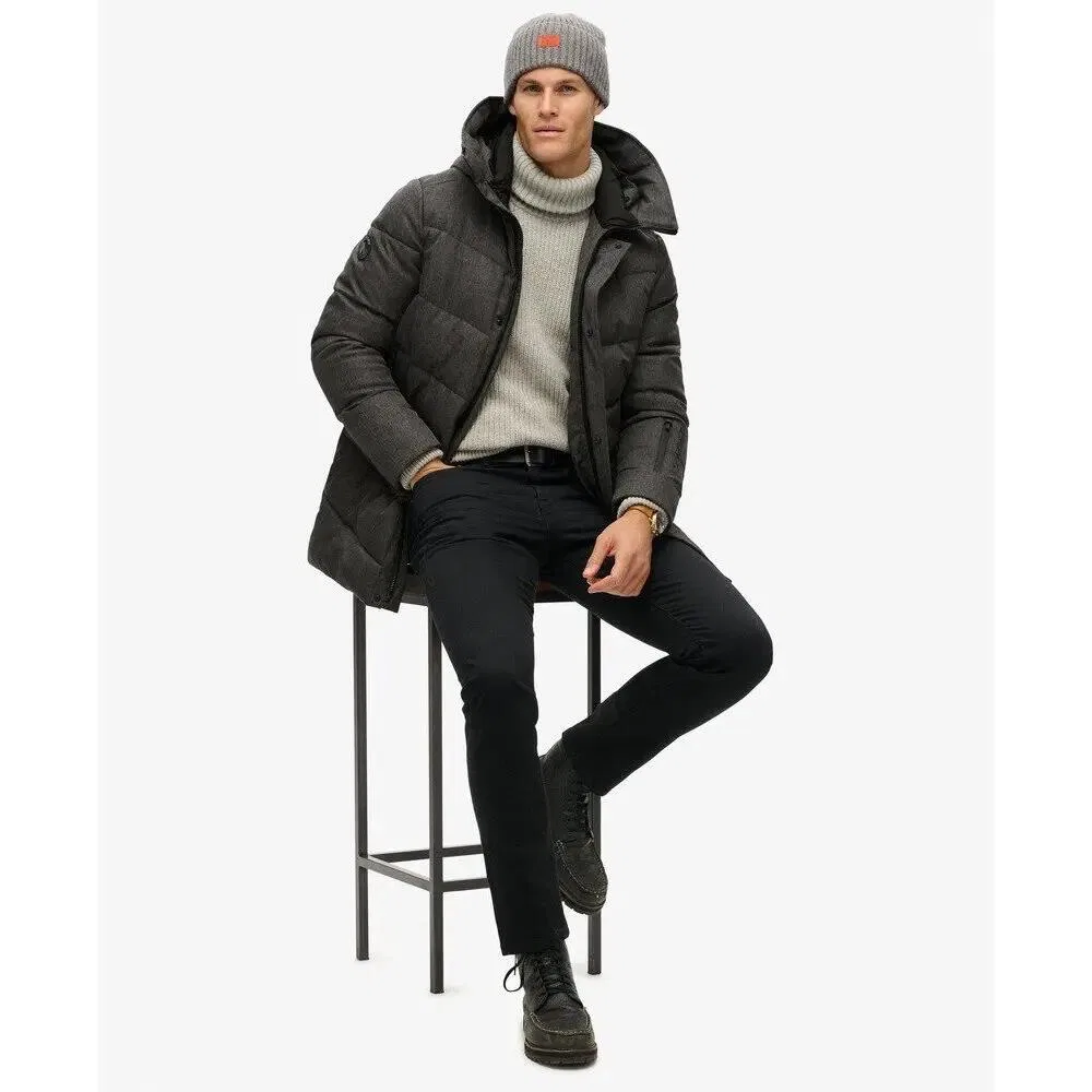 Женская стеганая куртка с ромбовидным узором Superdry City, Grau — фото 3
