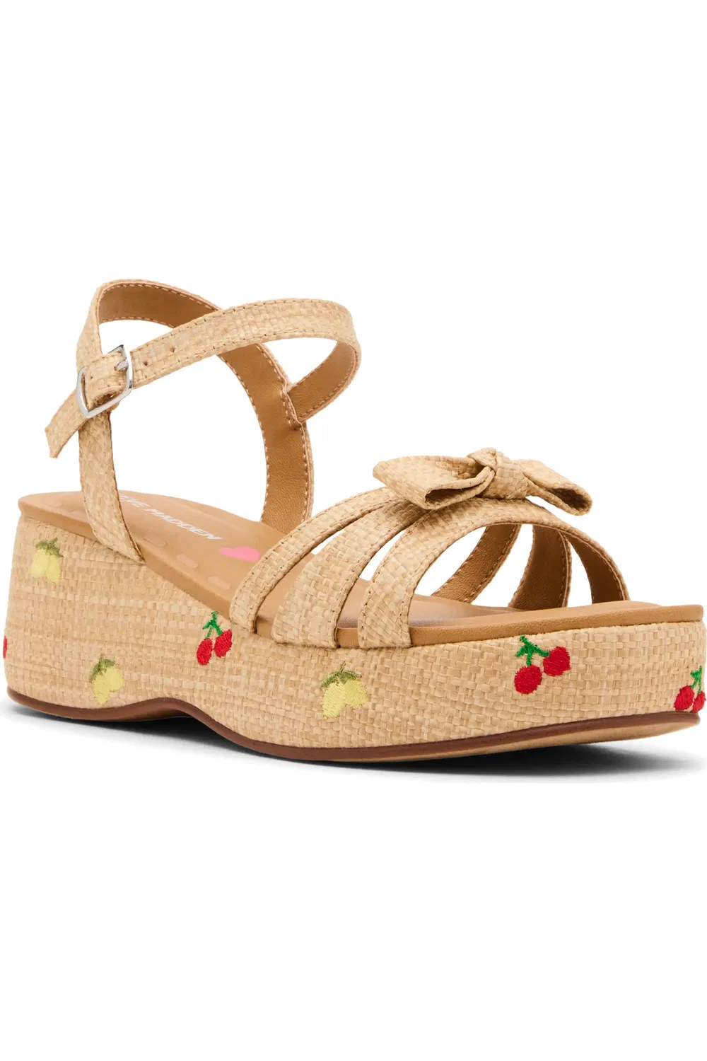 Детские сандалии на платформе с плетеным верхом JMagenta Steve Madden, Natural Multi