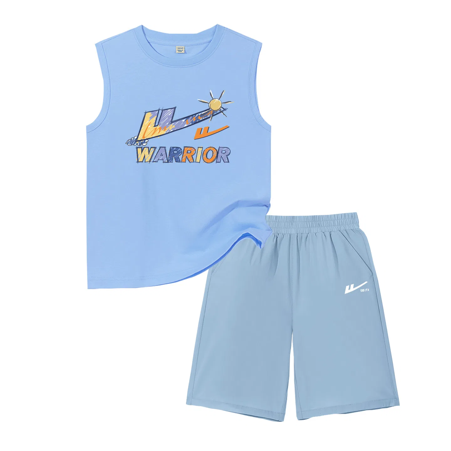 Детский комплект спортивной одежды с круглым вырезом, Huili Small K, WARRIOR