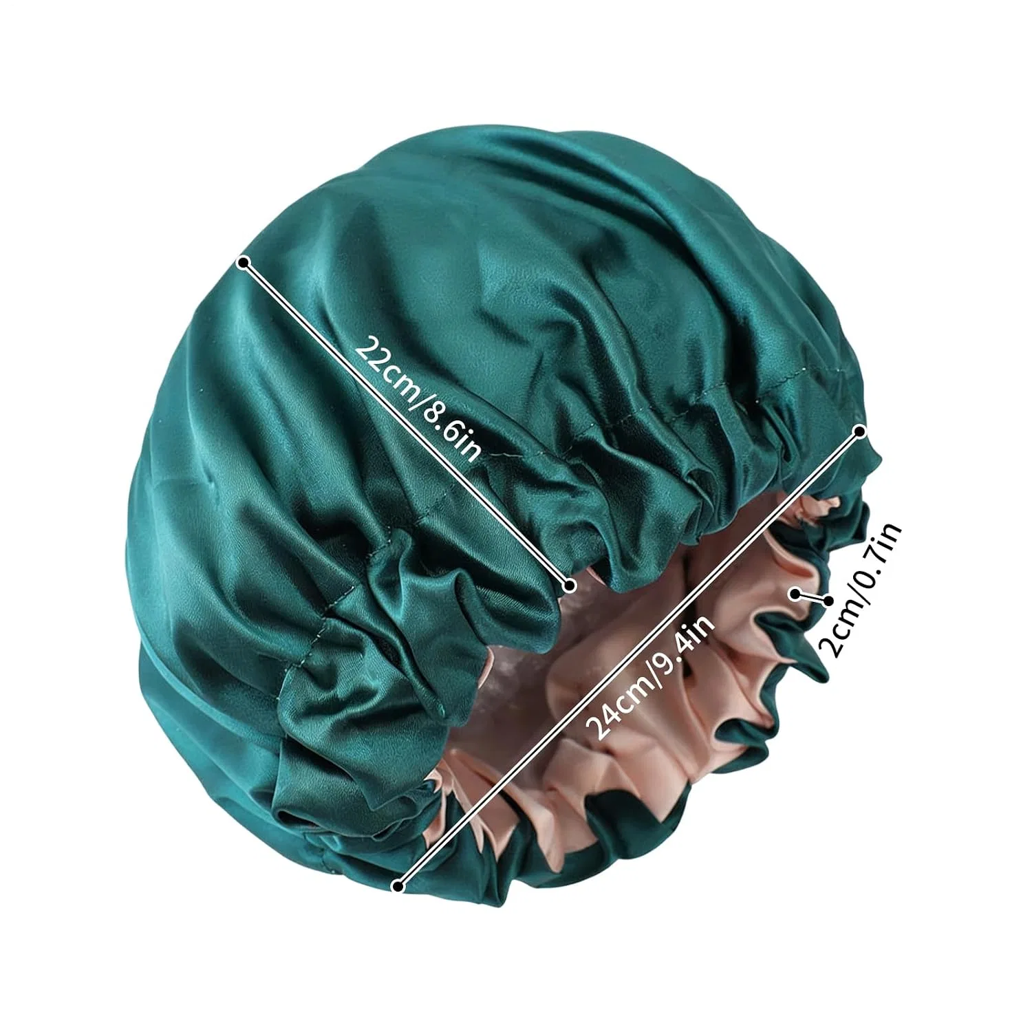 Многоразовая эластичная водонепроницаемая шапочка для душа, dark green Generisch — фото 2