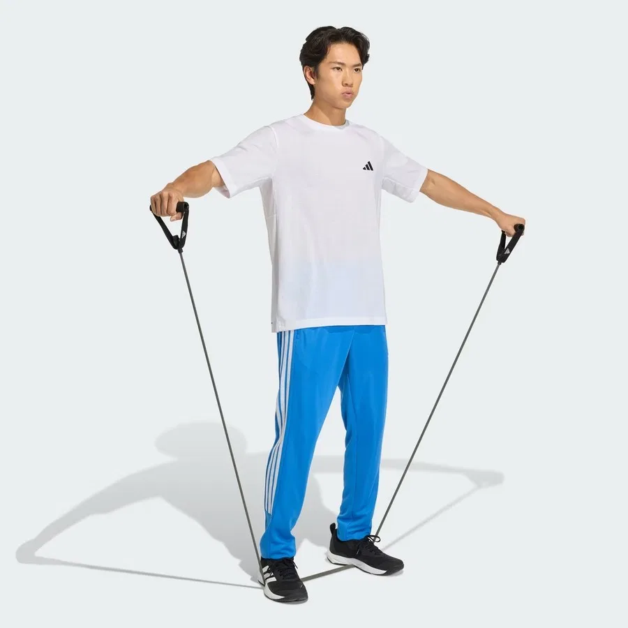 Мужская футболка с коротким рукавом из полиэстера с технологией CLIMACOOL adidas Workout Essentials Feelready, Белый — фото 2