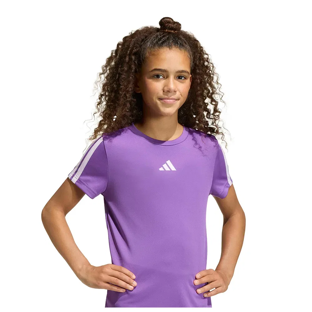 Футболка с коротким рукавом Training Essentials 3 Stripes Adidas, фиолетовый — фото 4