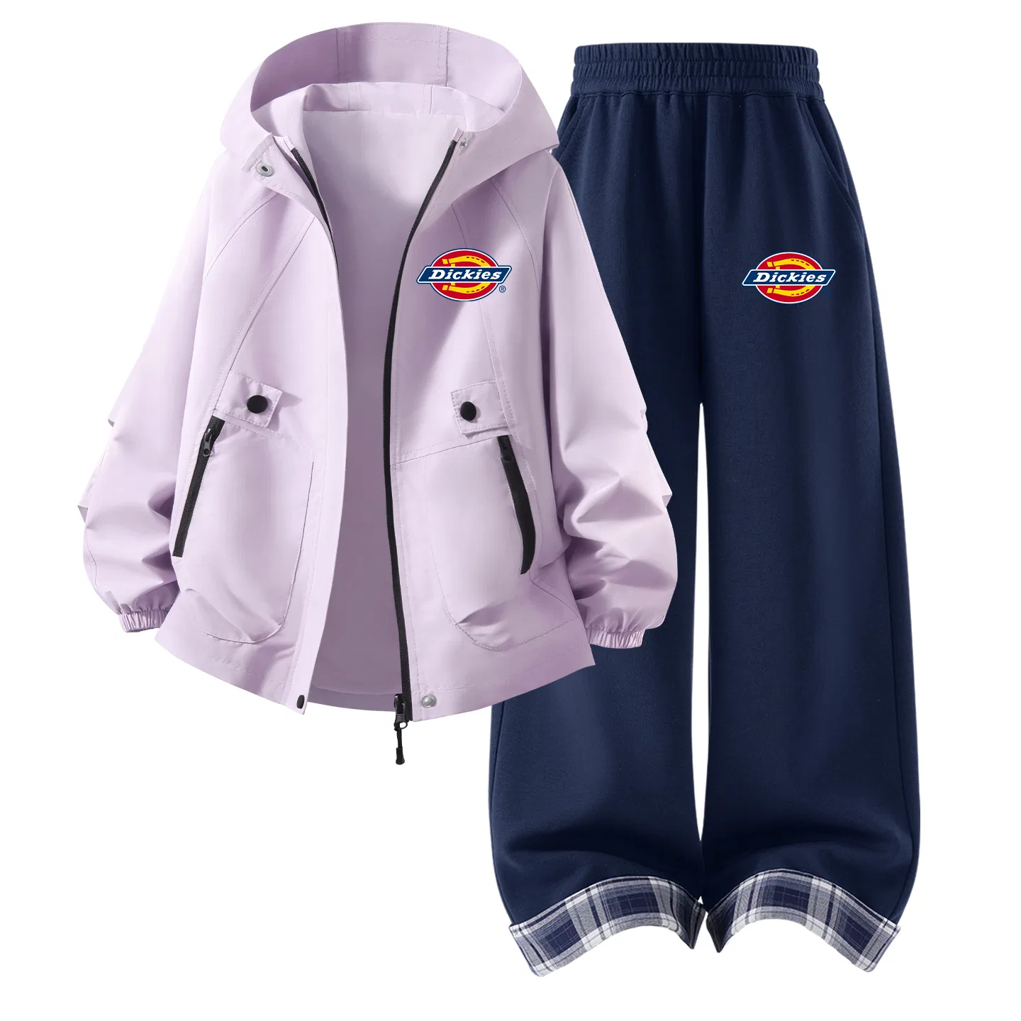 Детский спортивный комплект с принтом Dickies, Silicone Standard K Purple/Standard Thick K Navy Blue