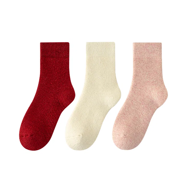 Детские носки с рисунком, комплект из 3 пар, MIIOW, Red/Milk White/Pink