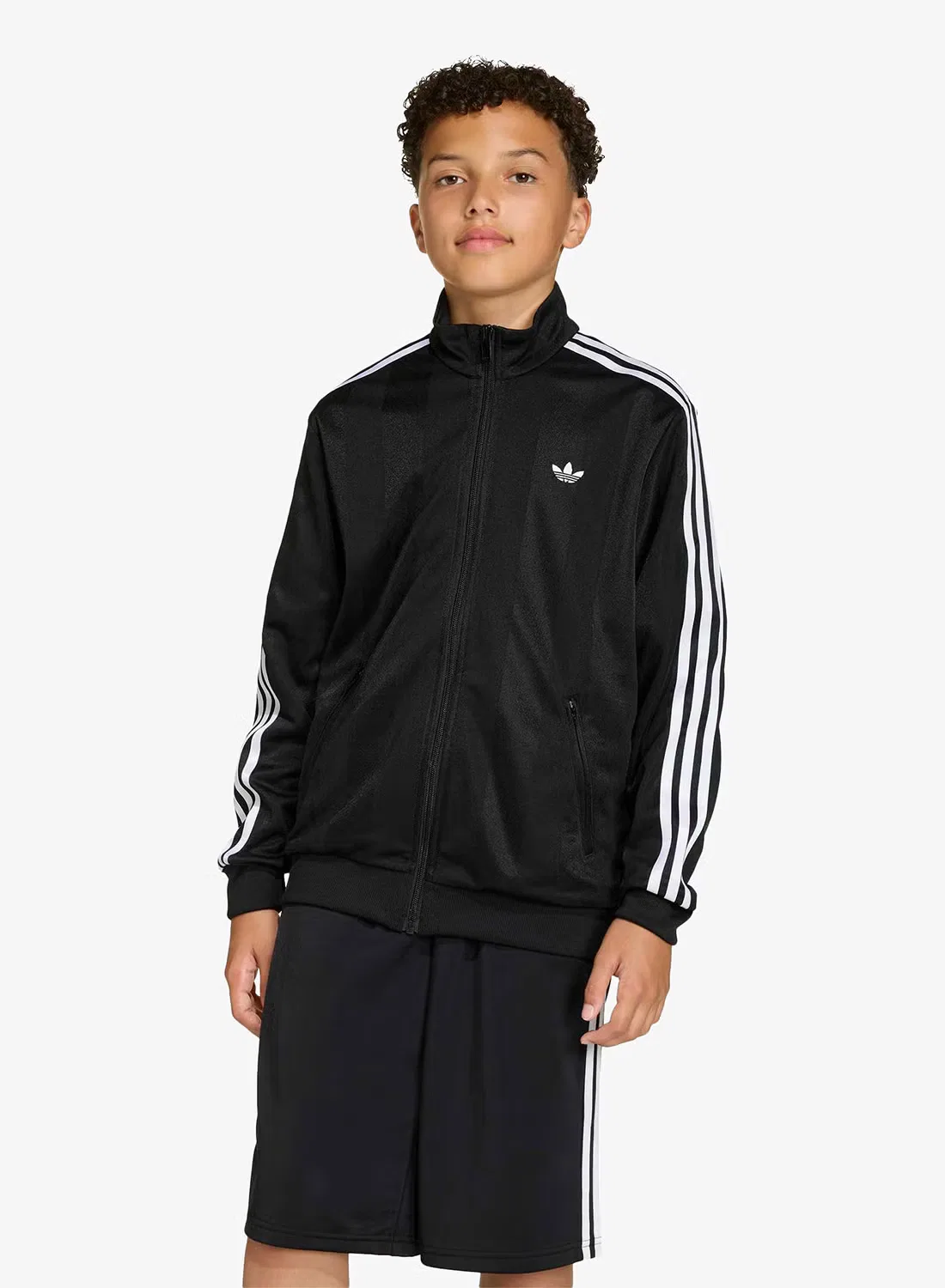 Куртка-олимпийка с жаккардовым узором Youth Firebird Adidas Originals, черный