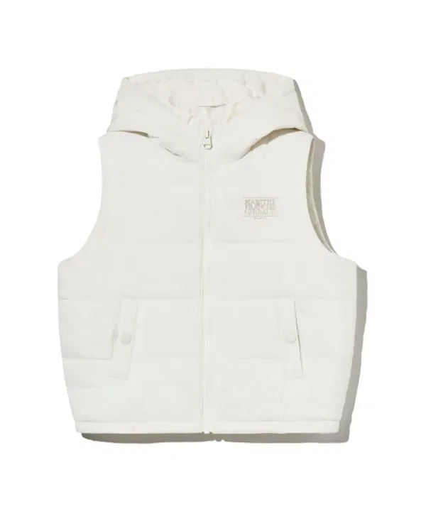 Утепленный жилет с капюшоном, Kids padded hood vest Marithé Kids, кремовый — фото 2