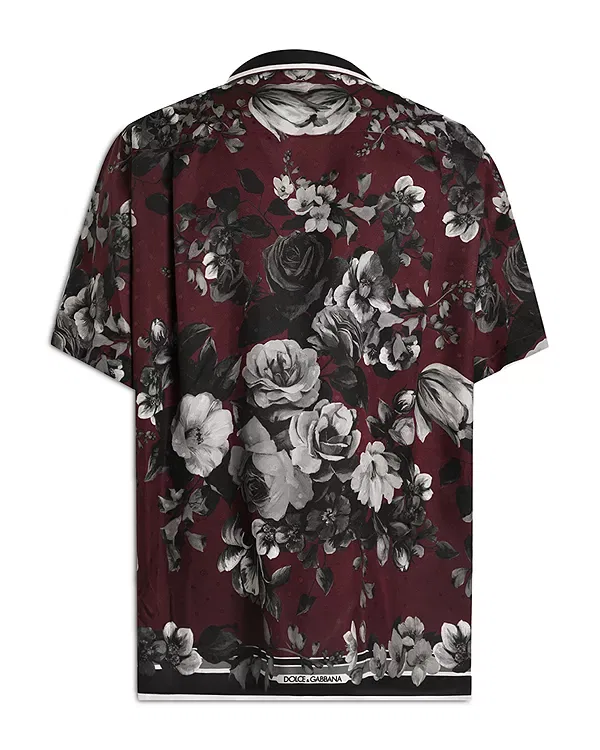 Мужская рубашка с принтом Dolce & Gabbana, Peonie — фото 2