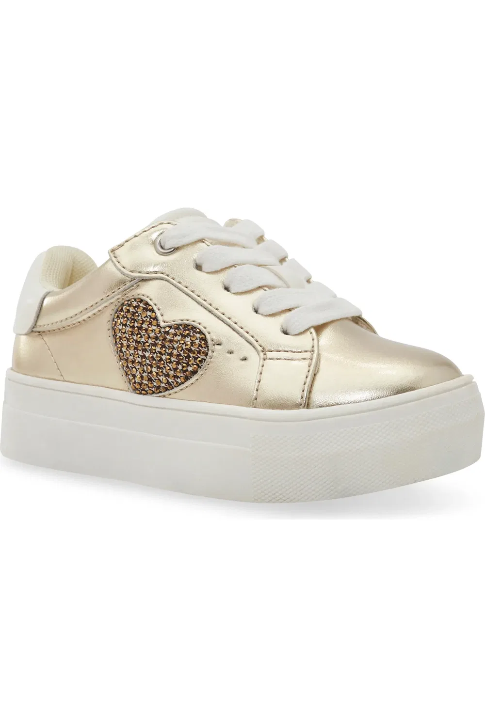 Детские кеды платформа с сердцем Mini Luckson Heart Kurt Geiger London, Gold