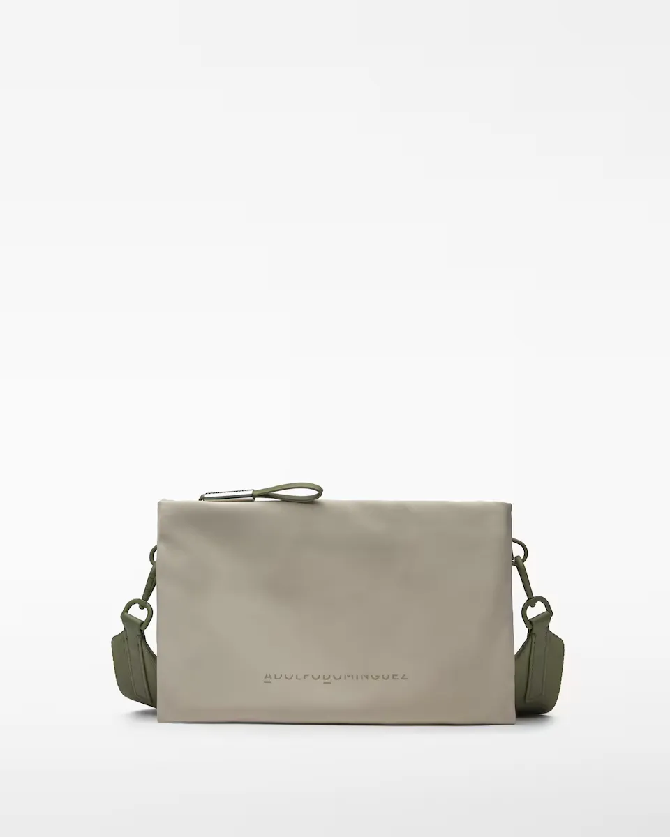 

Маленькая женская сумка через плечо из однотонной ткани Adolfo Dominguez, бежевый