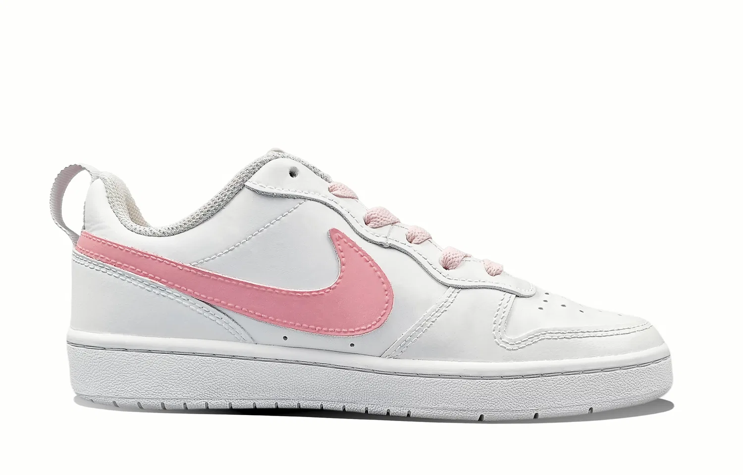 Детские скейтбординг-кроссовки Nike Court Borough с принтом, розовые — фото 3
