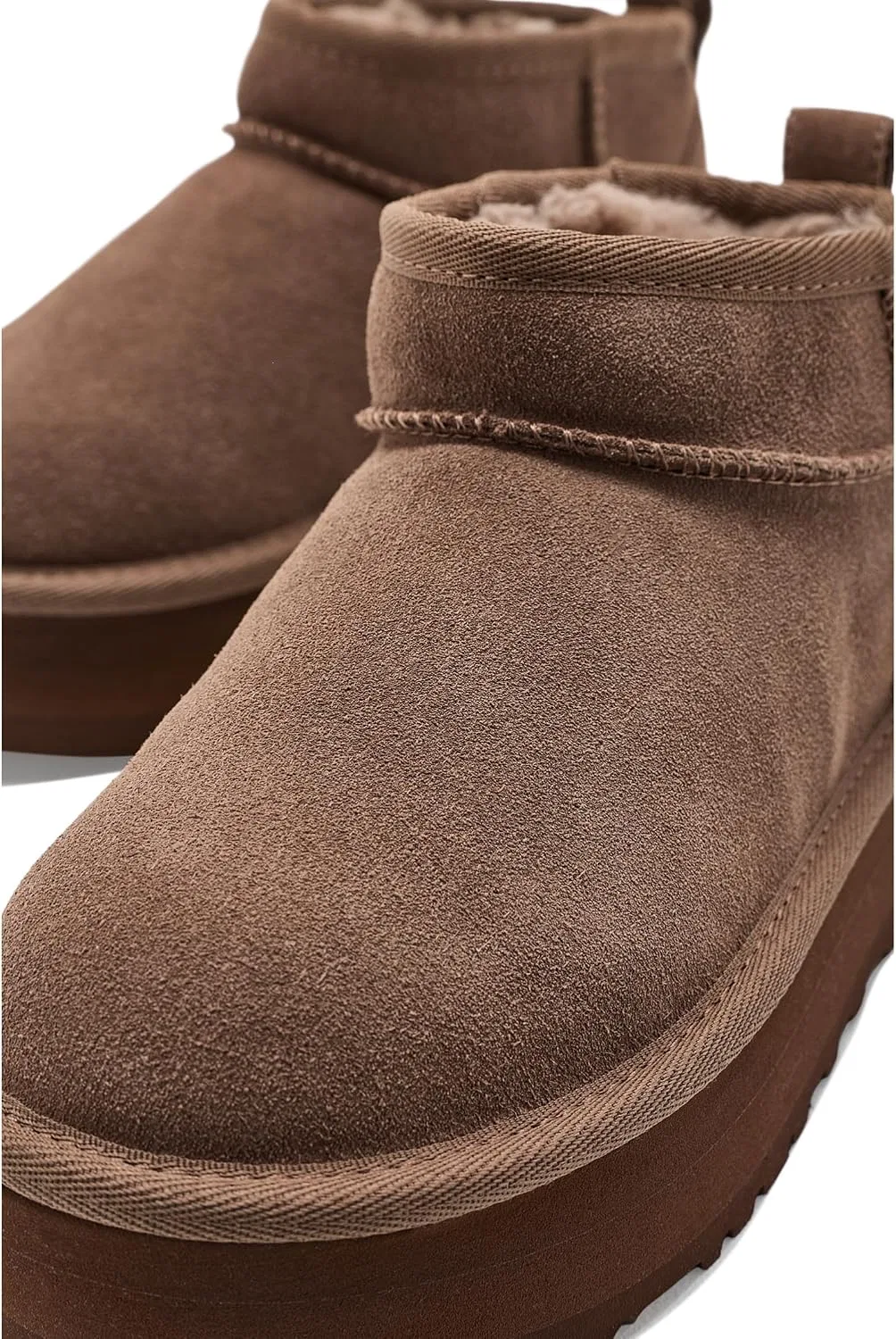 Детские ботинки для девочек Classic Ultra Mini Platform UGG, Light Bronze — фото 2