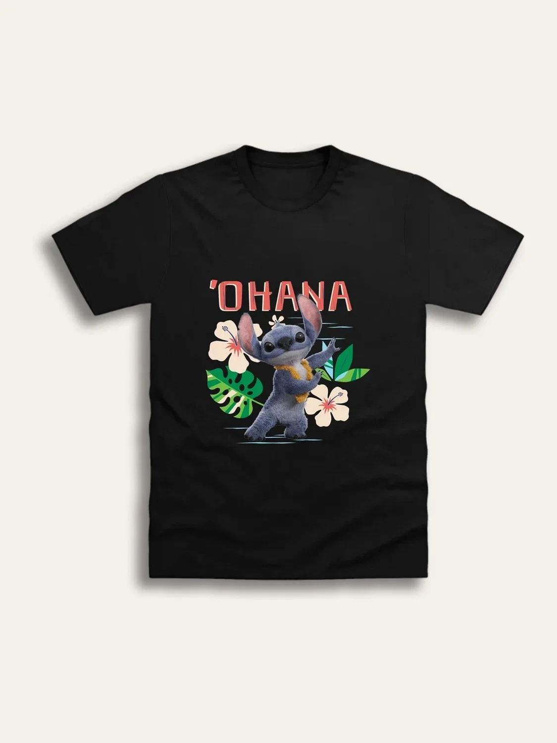 Футболка с принтом Stitch ‘Ohana Brand Threads, черный