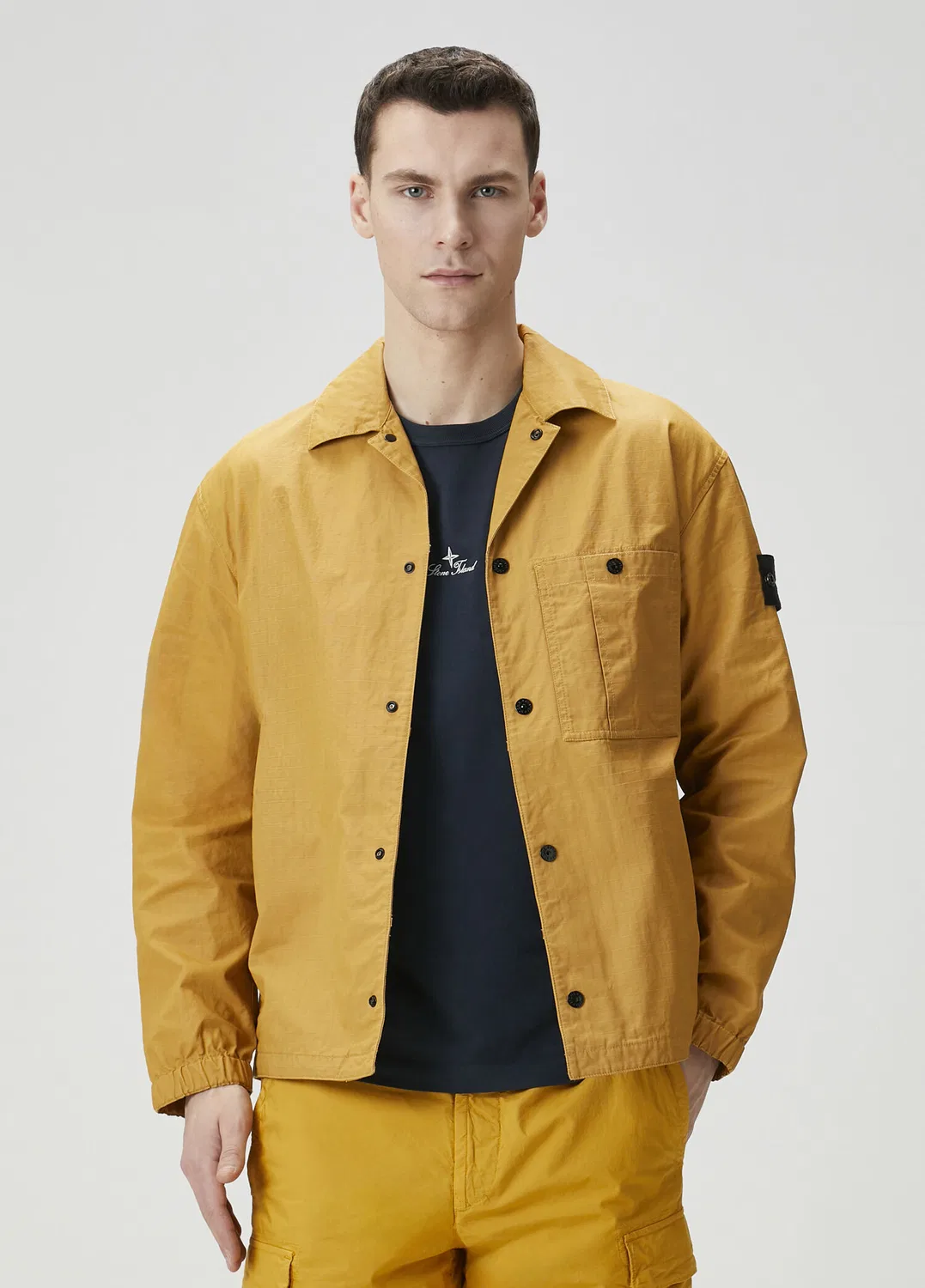 Спортивная рубашка Stone Island, желтая