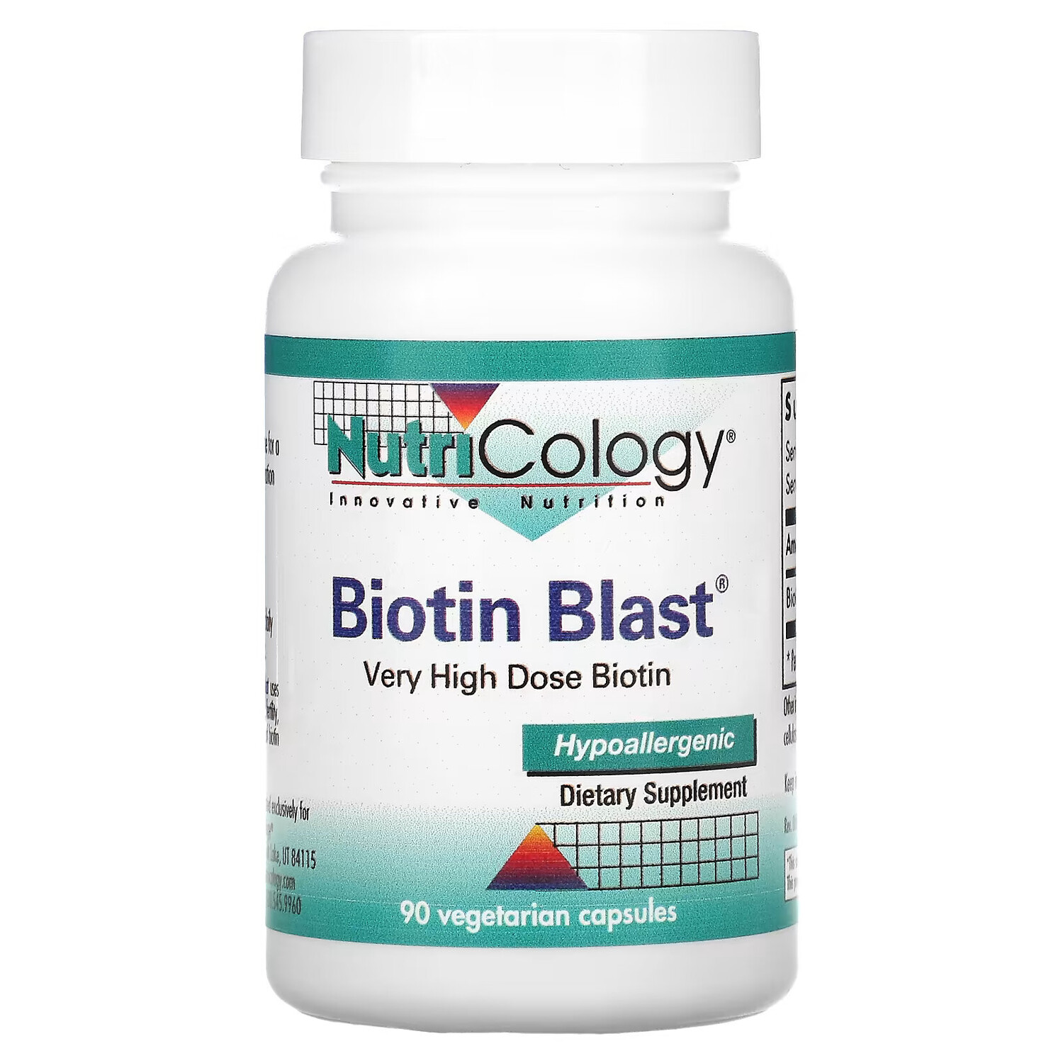 

Nutricology, Biotin Blast, 90 вегетарианских капсул