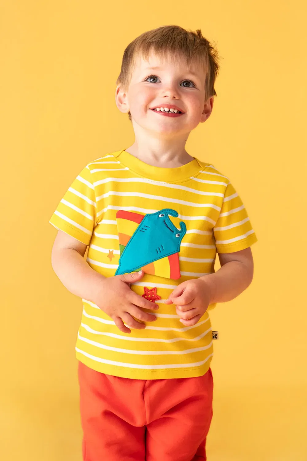Футболка интерактивная Easy on Frugi, Yellow — фото 2