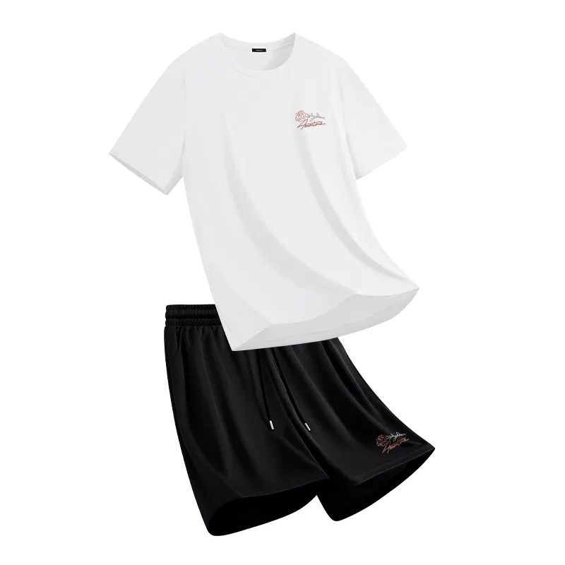 Детский спортивный комплект из двух предметов MINISO, Black (English Rose Chest Logo) + Black (English Rose Logo on Front Left of Pants) — фото 4