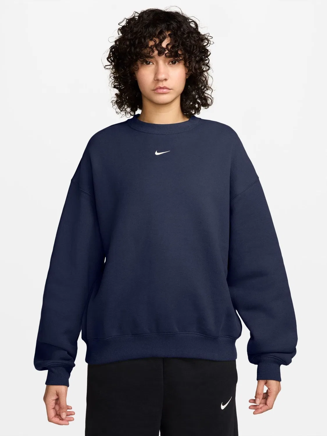 Свитшот женский оверсайз Nike Studio Fleece Midnight Navy