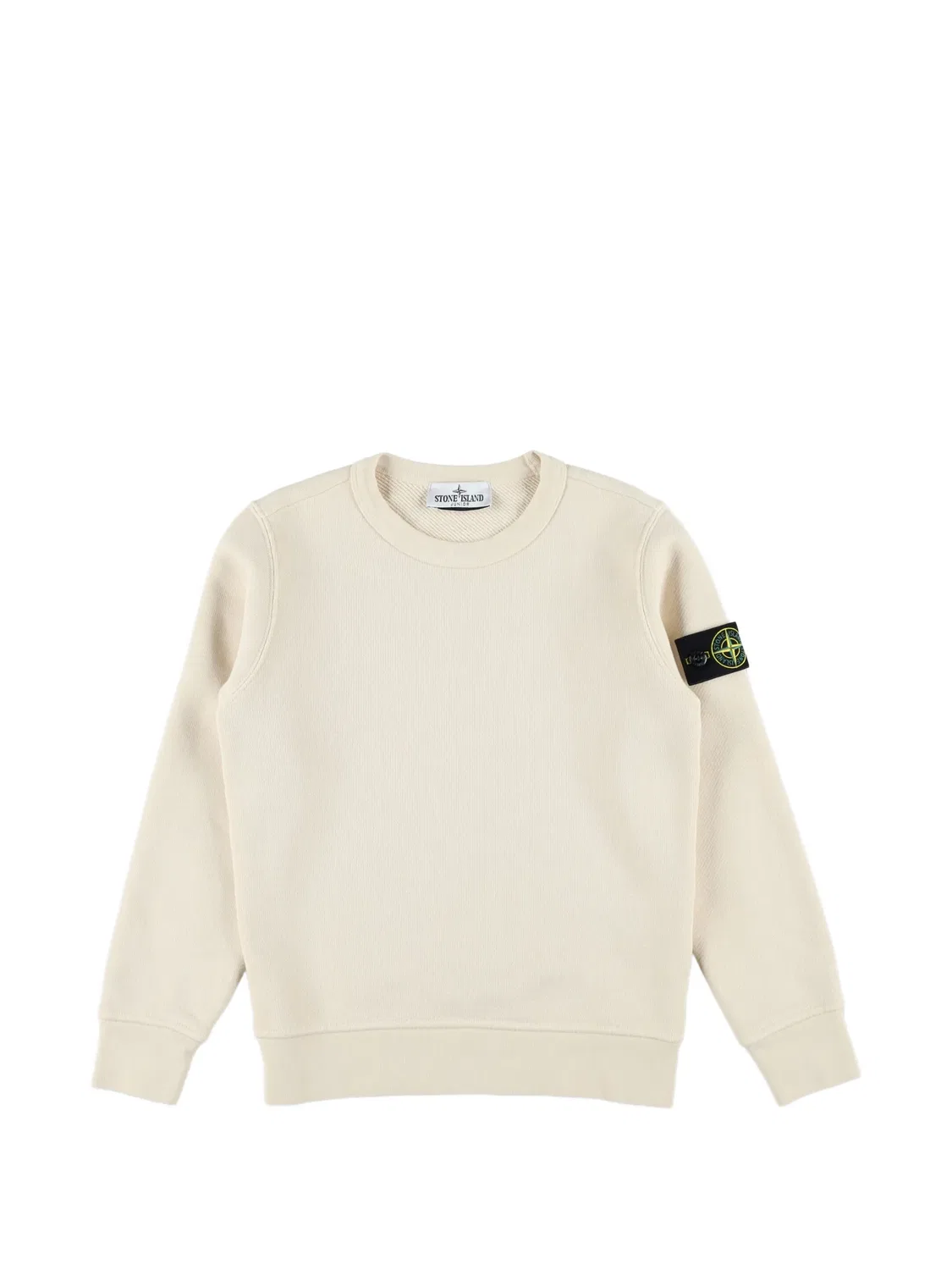 Свитер с нашивкой логотипа Stone Island Junior, нейтральные цвета