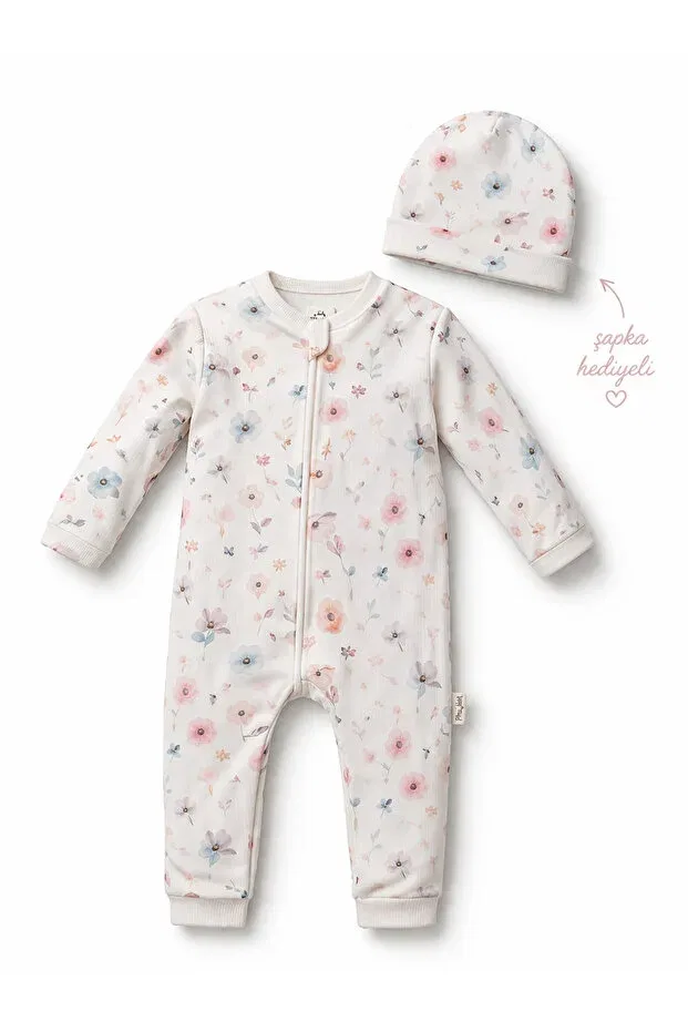 Детский комбинезон для новорожденных с цветочным принтом Basics Mai Perla, Flower Pattern