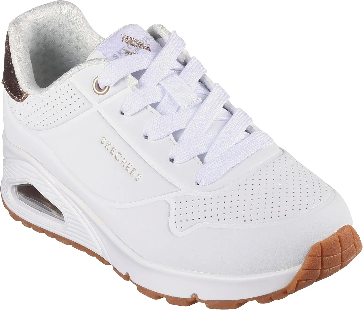 Детские кроссовки для девочек с блестками UNO Gen1 Skechers, White