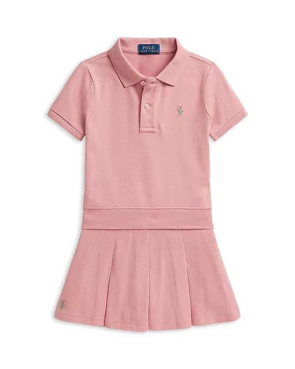 Детский комплект для девочек из сетчатого трикотажа Polo Ralph Lauren, розовый