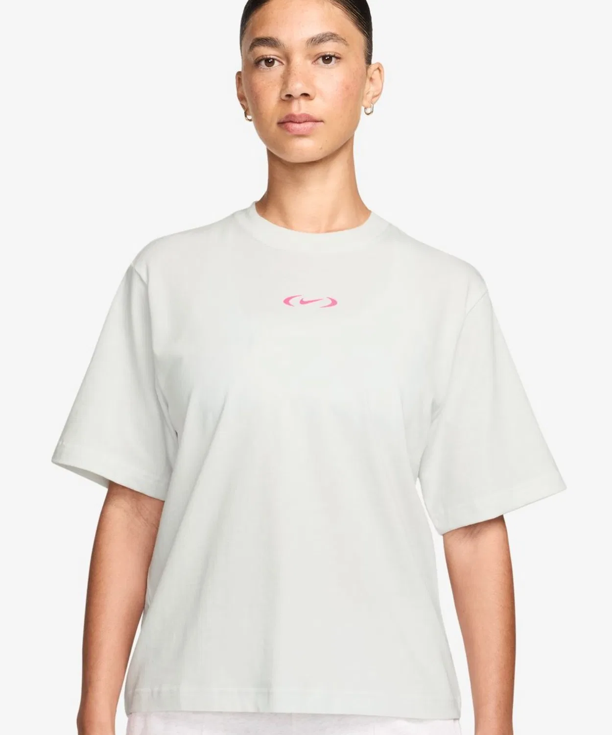 Женская футболка с коротким рукавом хлопковая NIKE NSW CLSC BXY SPD S/S T-Shirt, White — фото 2