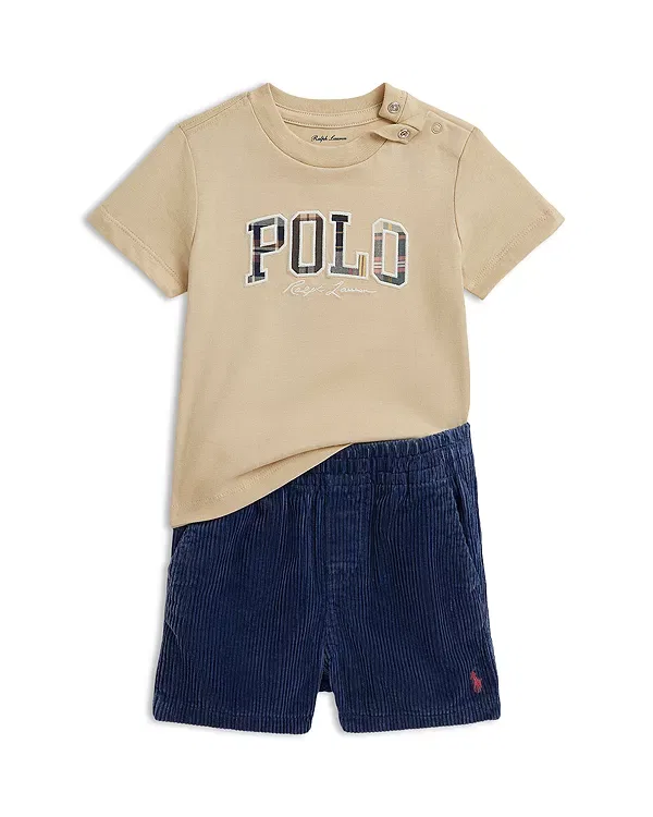 Детский комплект для мальчиков с принтом Ralph Lauren, кремовый