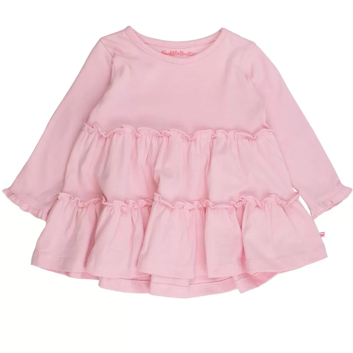 Детское платье-туника для девочек с оборками RuffleButts, Pink