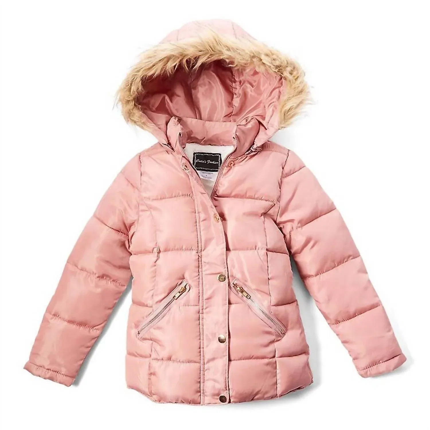 Cutie's Fashion Пуховая куртка для девочек розового цвета
