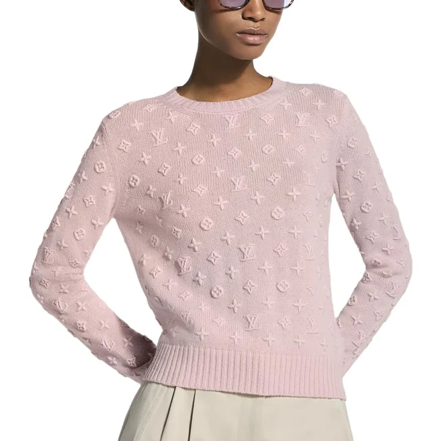 Свитер Cashmere, круглый вырез, Louis Vuitton, Pink — фото 3