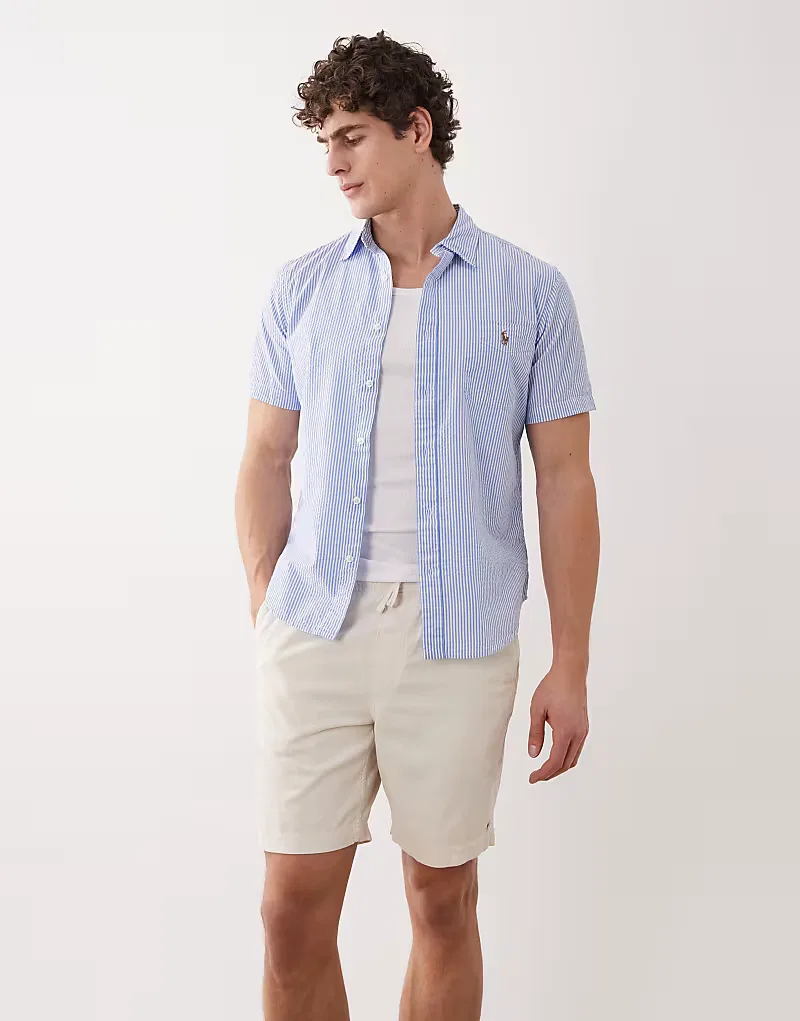 Шорты с логотипом Polo Ralph Lauren, кремовый