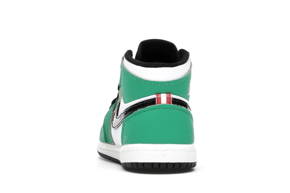 Детские кроссовки с высоким верхом Jordan 1 Retro High Lucky Green Jordan, Lucky Green/White-Black-Sail — фото 4