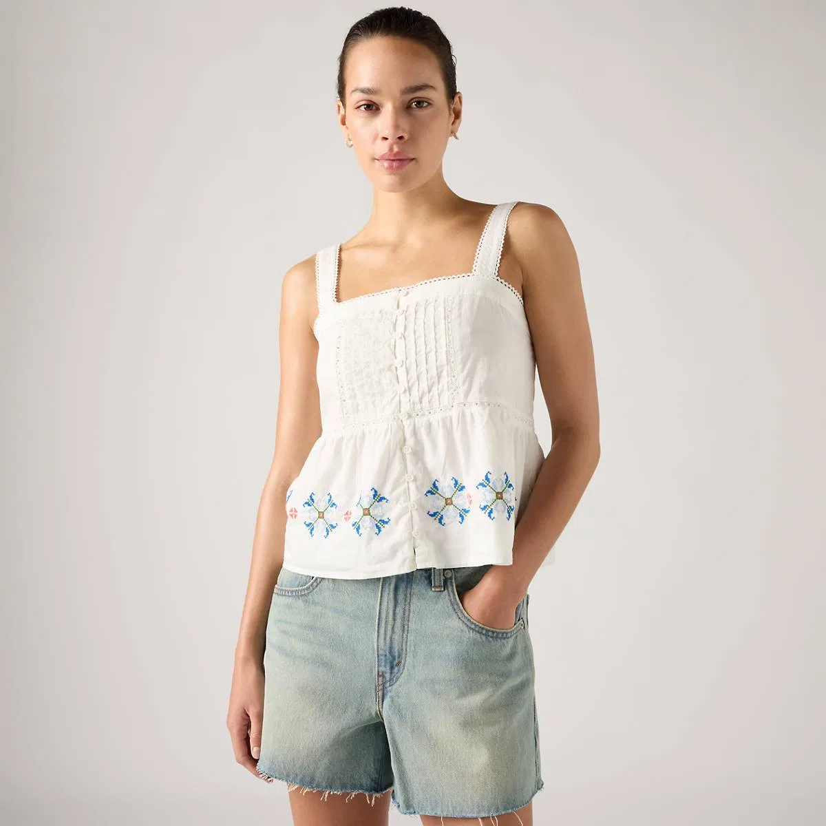 Блузка Mimi Levi's, Cloud Dancer Smaller - Multi-Color