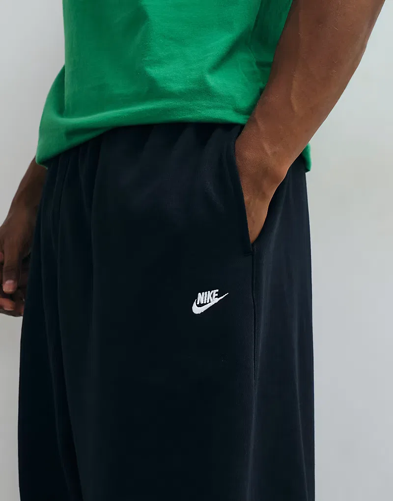 Свободные спортивные брюки Nike Club French Terry, черный — фото 4
