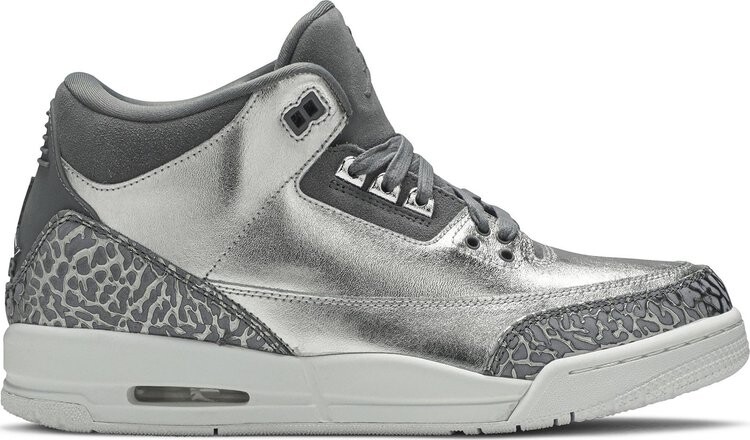 

Кроссовки Air Jordan 3 Retro Premium HC GG Chrome, серебряный, Серый, Кроссовки Air Jordan 3 Retro Premium HC GG Chrome, серебряный