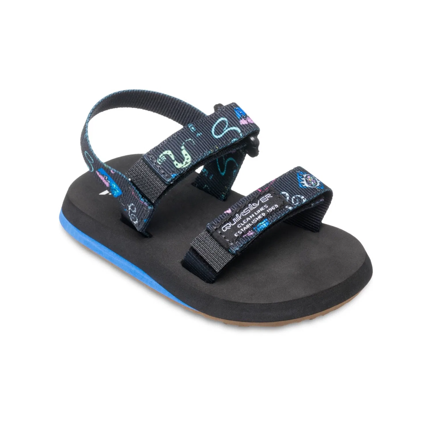 Детские сандалии с регулируемым ремешком Quiksilver, Black