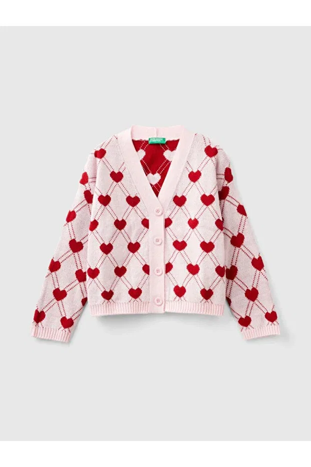 Детский кардиган для девочек хлопковый Benetton, Mixx